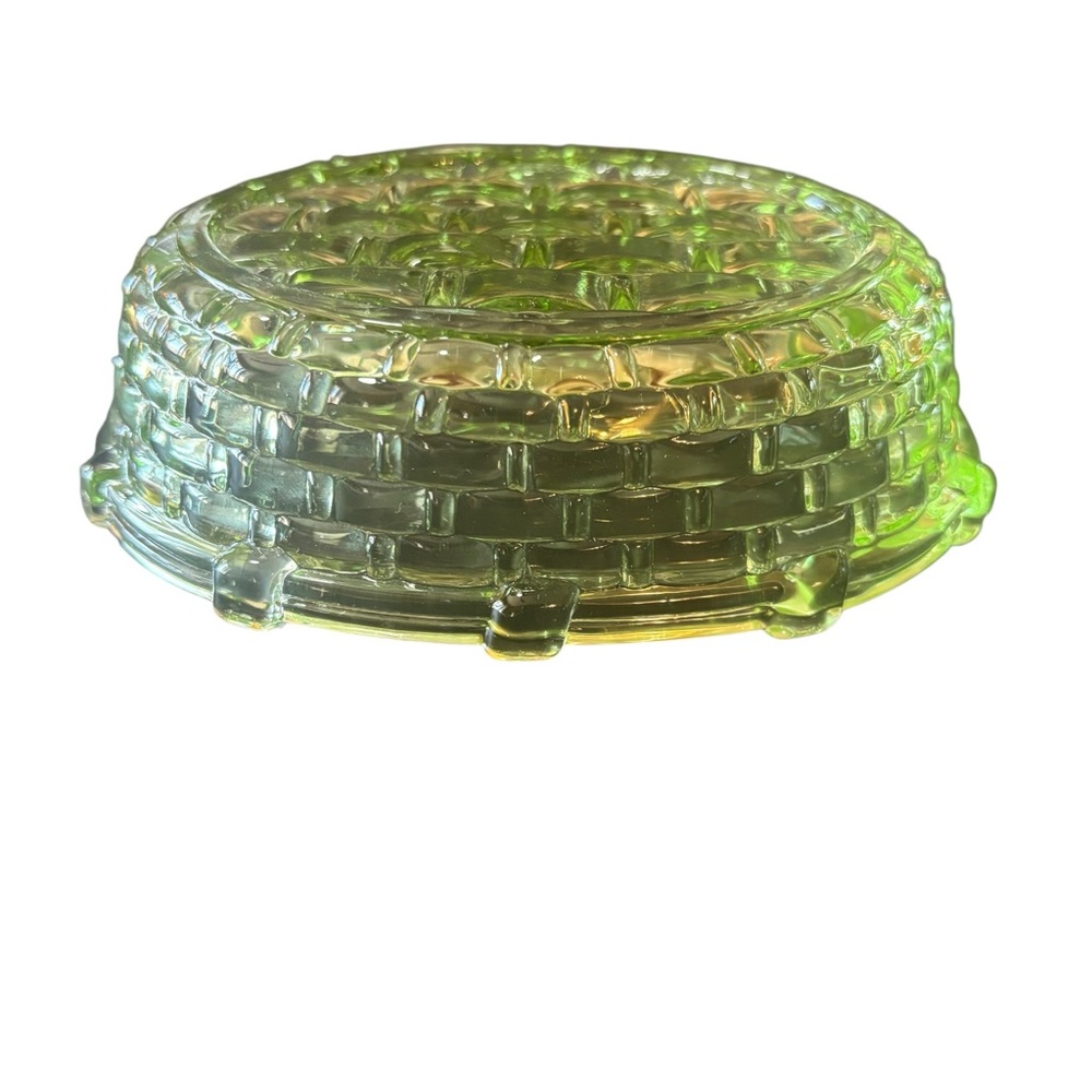 Green Bunny Candy Jar Trinket Dish with Lid nesting Easter - Picture 4 of 14